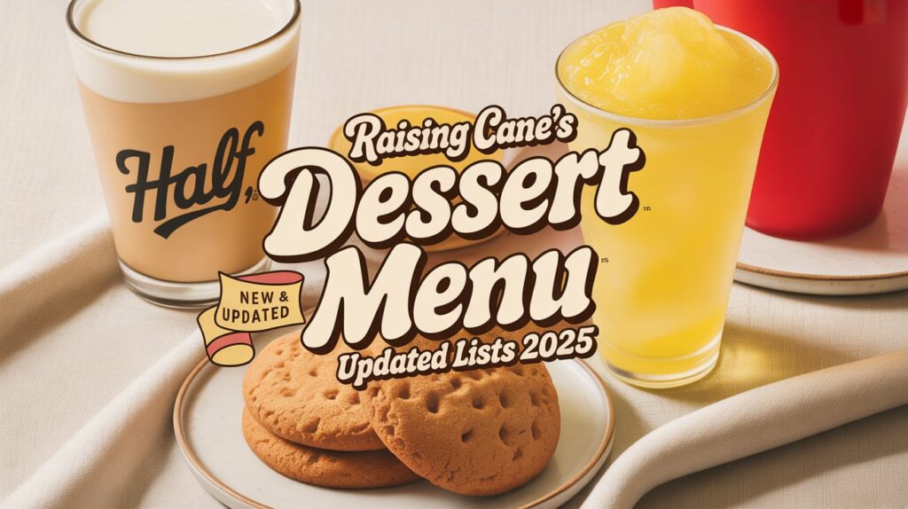 Raising Cane Dessert Menu With Price