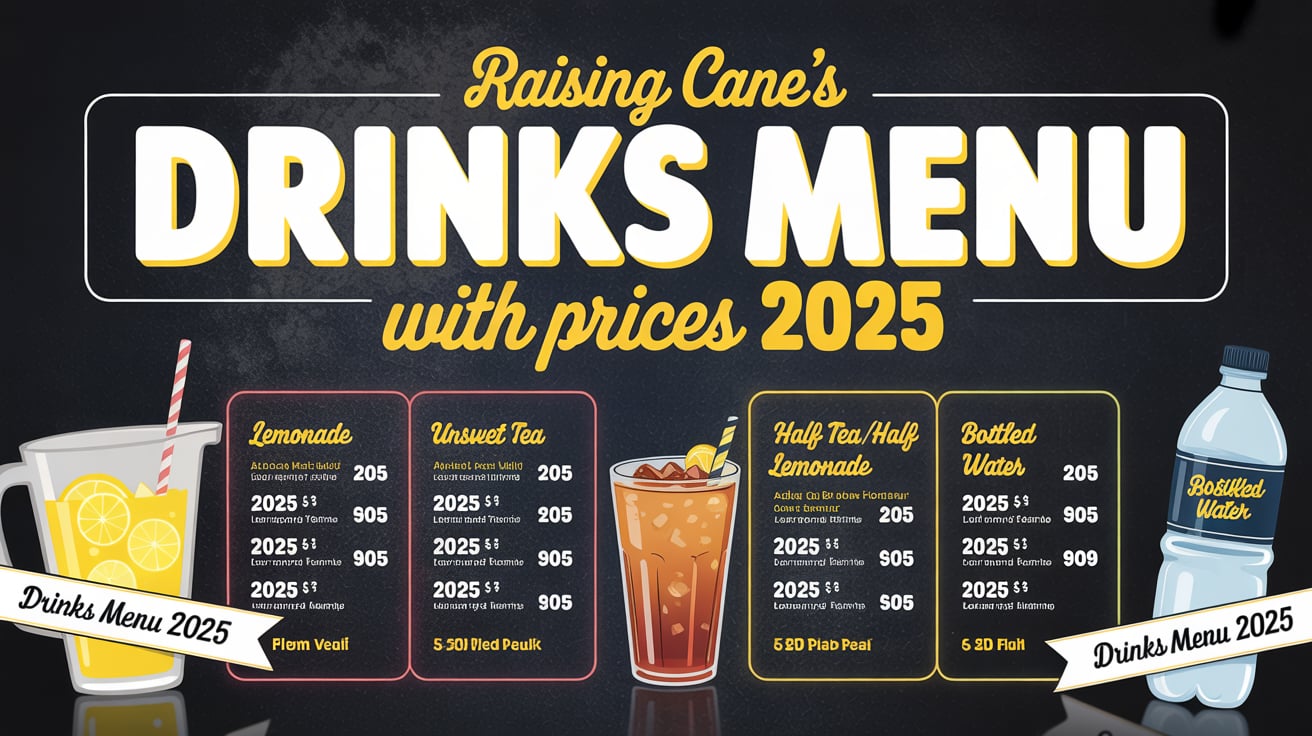 Raising Cane Drinks Menu