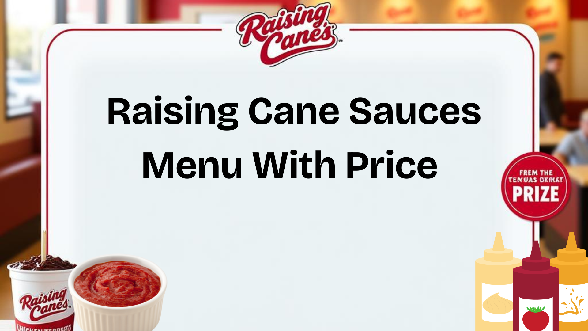 Raising Cane Sauces Menu With Price.